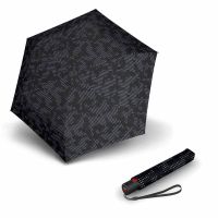 Automatic Open - Close Ultra Light Slim Folding Umbrella Knirps U.200 Duomatic Think Black