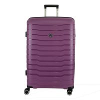 Large Hard Expandable Luggage With 4 Wheels Rain RB80134 75 cm Purple