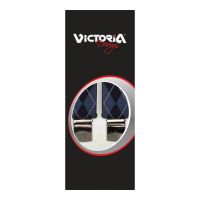 Adjustable Suspenders Victoria 36 mm Two Tone Rhombus Blue