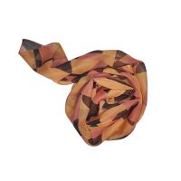 Women's Printed Scarf Lime Orange - Salmon