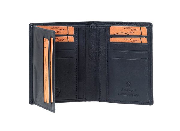 Men's Leather Vertical  Wallet  LaVor 2118 Blue