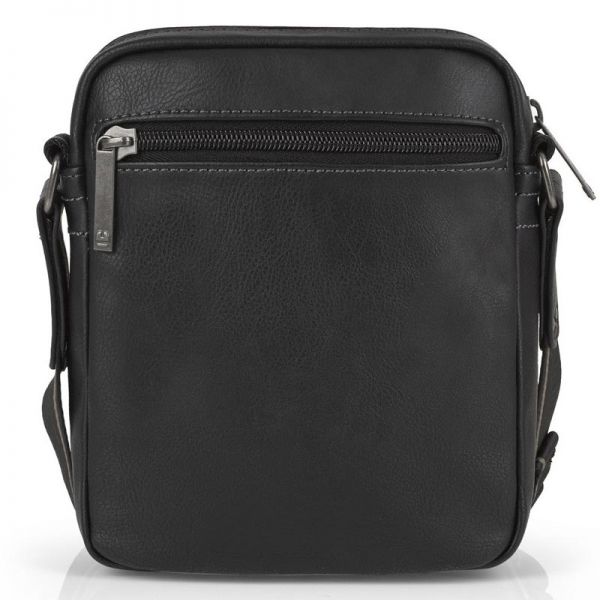 Τσάντα ώμου μεσαία μαύρη Gabol Borneo Shoulder Bag Black, πίσω όψη