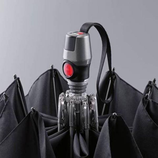 Automatic Open - Close Folding Umbrella Knirps T.200 Duomatic Black