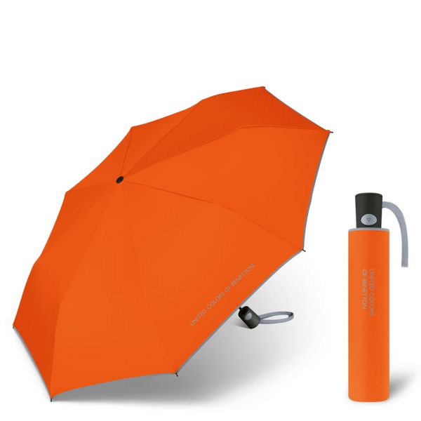 Automatic Folding Umbrella United Colors Of Benetton Mini Tangerine
