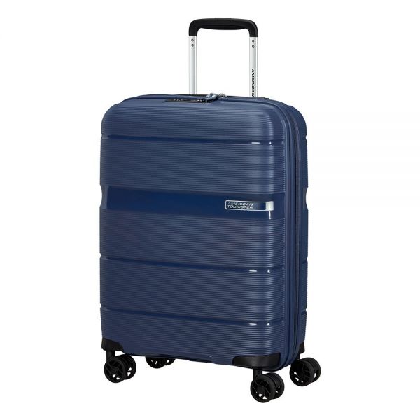 Βαλίτσα σκληρή καμπίνας με τέσσερεις ρόδες μπλε American Tourister Linex Hard Cabin Luggage Spinner 55/20 Deep Navy