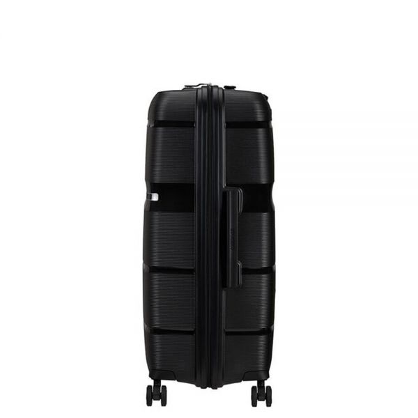 Βαλίτσα σκληρή μεγάλη με τέσσερεις ρόδες μαύρη American Tourister Linex Hard Luggage Spinner 76cm Black