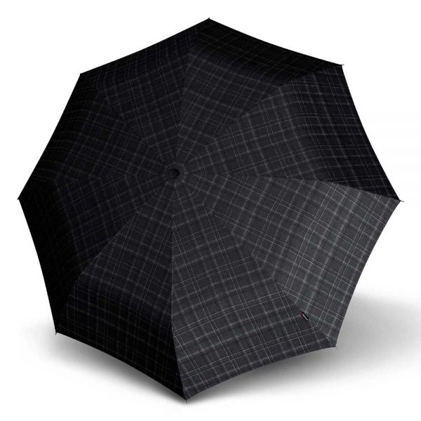 Automatic Open - Close Folding Umbrella Knirps T.260 Duomatic Medium Black Check