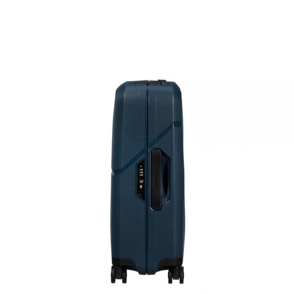 Βαλίτσα σκληρή 4 ρόδες μικρή σκούρο μπλε Samsonite Magnum Eco Spinner 55 / 20 Midnight Blue