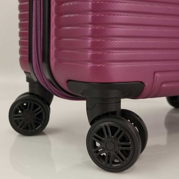 Βαλίτσα σκληρή καμπίνας επεκτάσιμη μωβ  με 4 ρόδες Rain 4W Εxpandable RB8089 Luggage 55 cm Purple
