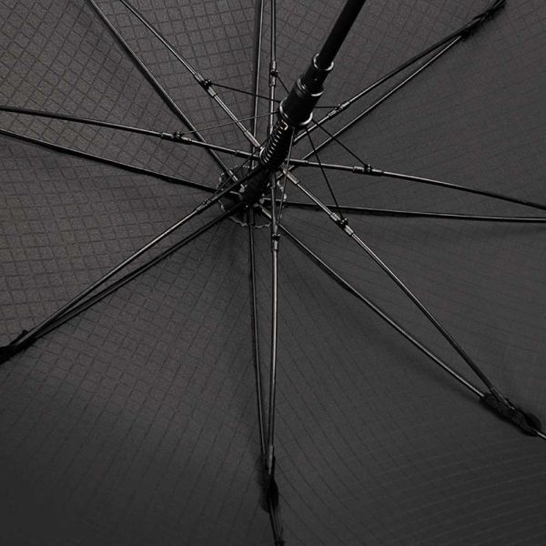Ομπρέλα μεγάλη συνοδείας αυτόματη  αντιανεμική καρώ μαύρη Gotta Big Stick Umbrella Check Printed Black