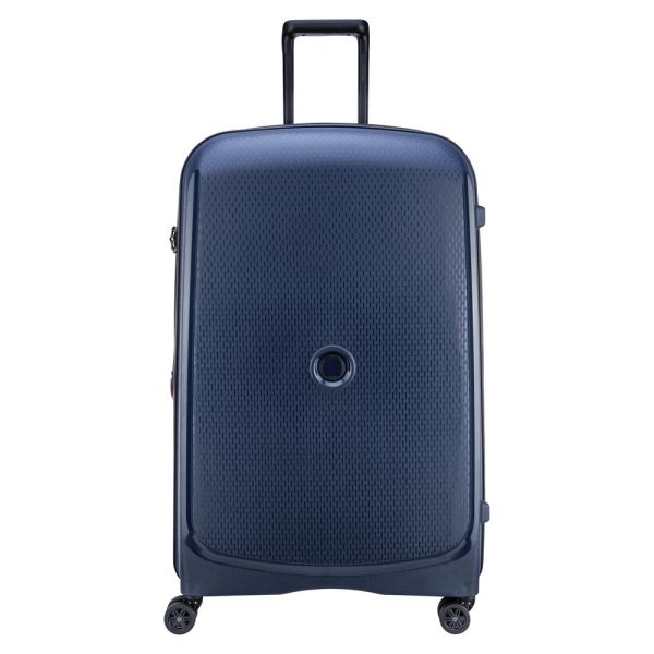 Extra Large Hard Luggage 4 Wheels Delsey Belmont Plus Expandable Dark Blue