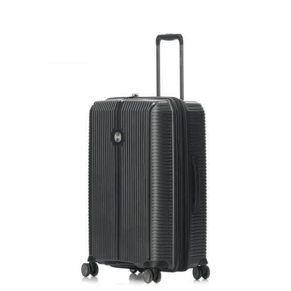 Medium Hard Expandable Luggage 4 Wheels Verage Rome Black VG19006-24