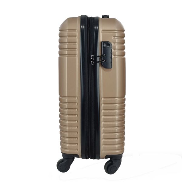 Cabin Hard Expandable Luggage 4 Wheels Green RB8013C 55 cm Gold