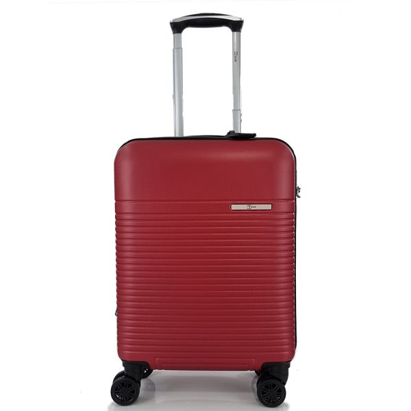 Βαλίτσα σκληρή καμπίνας επεκτάσιμη  κόκκινη  με 4 ρόδες Rain 4W Εxpandable RB8089 Luggage 55 cm Red