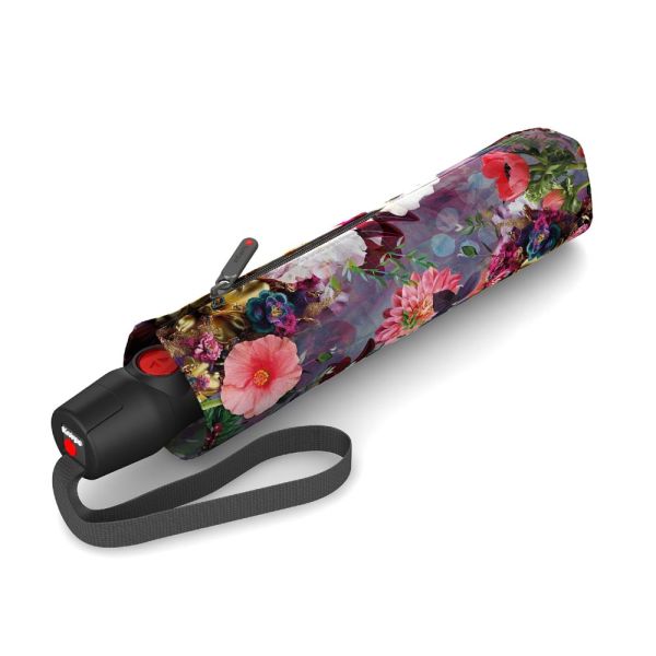 Automatic Open - Close Folding Floral Umbrella Knirps T.200 Duomatic Medium Paradise