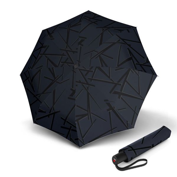 Automatic Open - Close Folding Umbrella Knirps A.200 Duomatic Medium Kombat Navy