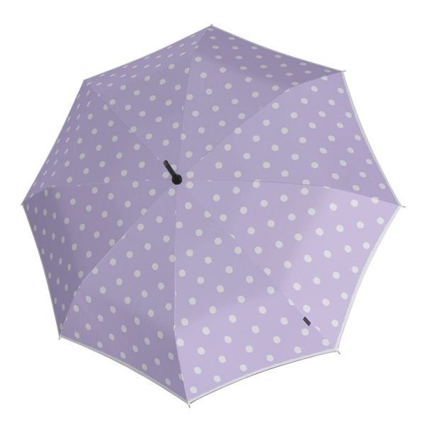 Ομπρέλα μεγάλη αυτόματη πουά λιλά Knirps Stick Umbrella A.760 Automatic Dot Art Lavender