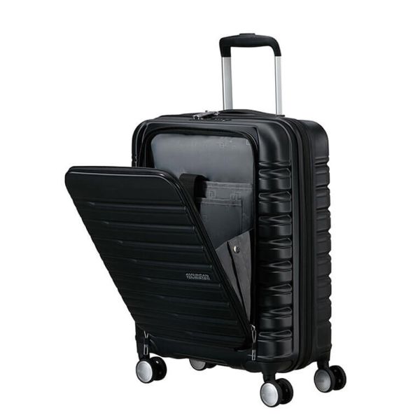 Hard Cabin Spinner Luggage American Tourister Flashline Easy Access 55/20 Shadow Black