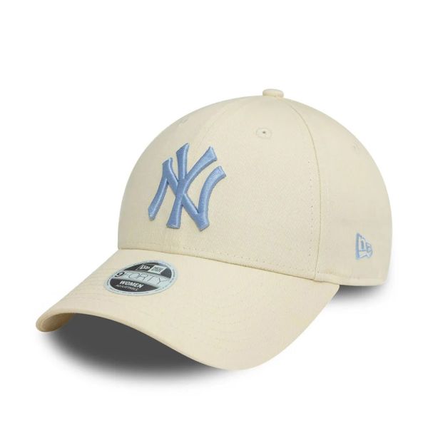 Καπέλο τζόκεϊ γυναικείο μπεζ New York Yankees New Era 9Forty Women League Essential Cap Cream / L Blue