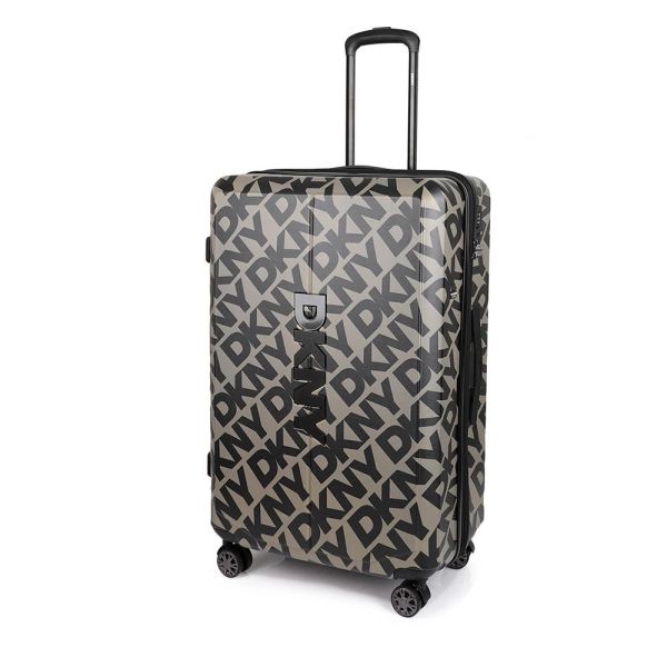 Large Hard Expandable Luggage With 4 Wheels DKNY Step & Repeat 28'' Black